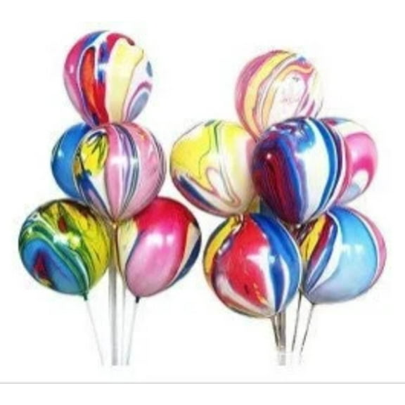 12" AGATE Latex Assortment • Party Supplies Decorations Balloon - Pack of 6