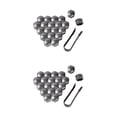 thumbnail image 3 of Justharion 20 Pieces Car Wheel Nut Caps Auto Hub Screw Cover Replacement Automobile Gray 21mm 2Set, 3 of 6