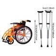 thumbnail image 3 of AlevRam 12-Inch Doll Wheelchair and Cane Set, Folding Miniature Medical Playset Accessory for 12” Dolls, Assembly Required, 3 of 6