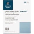 thumbnail image 3 of Business Source Two-Pocket Folders Letter - 8 1/2" x 11" Sheet Size - 125 Sheet Capacity - 2 Internal Pocket(s) - Paper - Assorted - 2.20 lb - Recycled - 25 / Box, 3 of 7