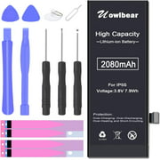 Battery for iPhone 5s and 5c, uowlbear 2080mAh Upgraded Replacement Battery with Complete Repair Tool Kits and 2 Set