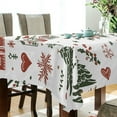 thumbnail image 5 of Yayeee Tablecloths 60" x 108" Rectangle Wrinkle Resistant Party Table Cover, White Nordic Christmas House, 5 of 8