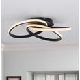 thumbnail image 3 of Aiwen Simple Geometric Linear Modern Farmhouse Flush Mount Ceiling Lamp Black, 3 of 9