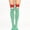 Green and White With Bow, variant on HIOK Party Knee High Socks Striped Witch Long Socks for Women Girls Cosplay Party Dress up Funny Novelty Gifts(2 Pairs)