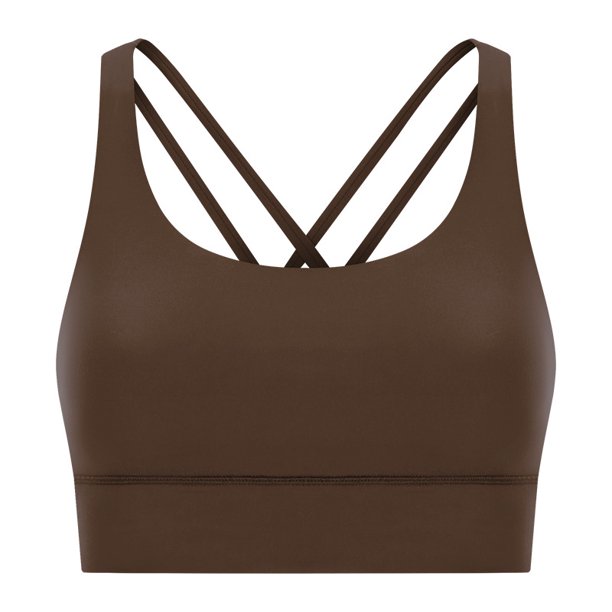 Sujetador de yoga con espalda cruzada, doble cara, exfoliante, desnudo, de alta resistencia, a prueba de golpes, parte superior, soporte, ropa interior deportiva