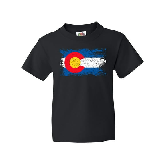 Inktastic Colorado Flag Distressed Look Youth T-Shirt