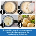 thumbnail image 6 of Creami Pints and Lids for Ninja - 4 Pack 16 oz Deluxe 11-in-1 Creamy Icecream Containers Cups Jars Tubs Canisters Set, Smoothie Pot Compatible with NC501 NC500 Series Creamer Ice Cream Maker Machine, 6 of 6