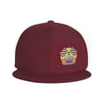 thumbnail image 2 of DouZhe Flat Brim Cap Snapback Hat, Race Car Flag Prints Adjustable Red Adult Baseball Cap, 2 of 7