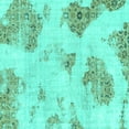 thumbnail image 1 of Ahgly Company Indoor Square Abstract Turquoise Blue Modern Area Rugs, 4' Square, 1 of 4