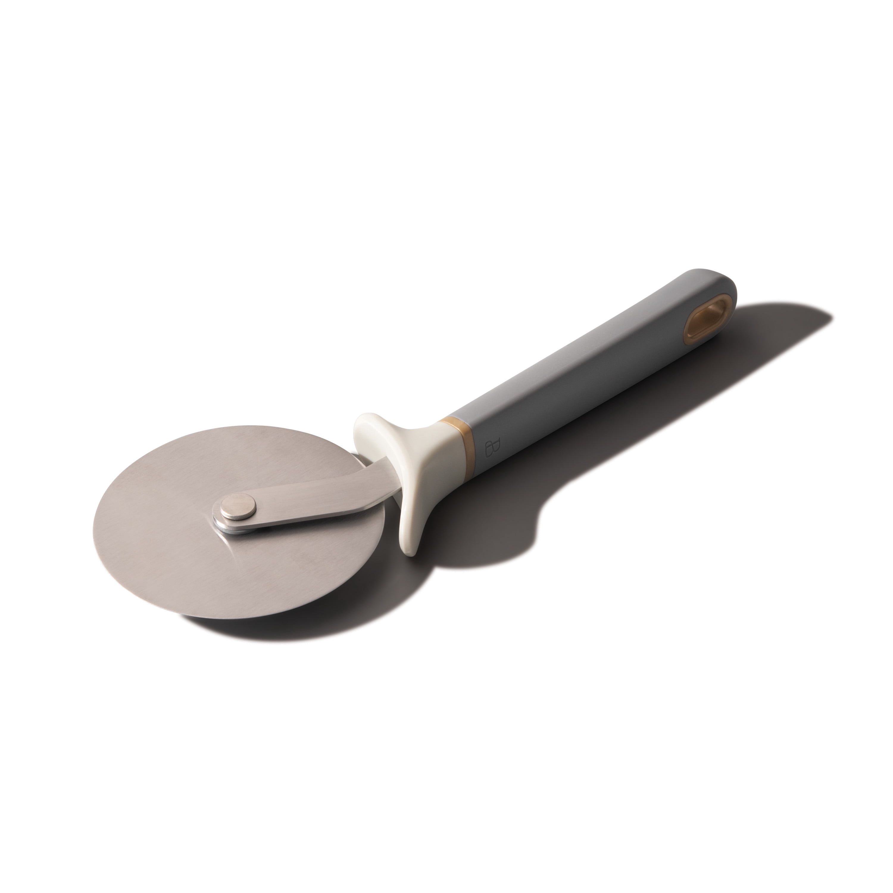 Beautiful Pizza Cutter with Stainless Steel Wheel in Grey Smoke by Drew Barrymore