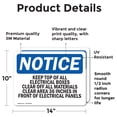 thumbnail image 2 of (2 Pack) Keep Top Of All Electrical Boxes Clear Of OSHA Notice Sign, 2 of 7