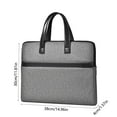 thumbnail image 5 of Portable Briefcase under $5! kkbbma Portable Document Briefcase, Large Capacity Cloth Business Bag, Handheld File Organizer for Meetings and Travel, Professional Laptop and Folder Carrier, 5 of 9