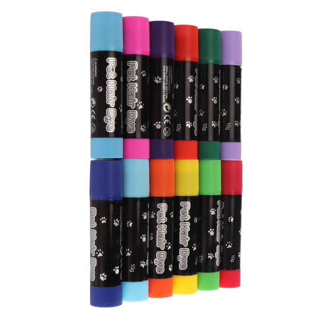 Pluma De Pintura Para Mascotas, 12 Piezas De Tinte De Pintura Para El Cabello De Mascotas Temporal Para Diario Para Navidad