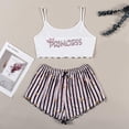 thumbnail image 2 of BOOMNY Pajamas Set for Women Sleeveless Pjs Tank Tops Shorts Sleepwewar Pyjamas Graphic Soft Cozy Homewear Loungewear Sets, 2 of 3