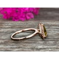 thumbnail image 4 of 1.25 Carat Halo 8x5mm Pear Shape Champagne Diamond Moissanite Engagement Ring Handmade Solid 10k Rose Gold Ring Solitaire Stacking Band Anniversary Ring, 4 of 5