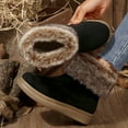 thumbnail image 4 of YLYL Women's Suede Winter Snow Boots Fuzzy Warm Fur Lined Waterproof Slip on Ankle Booties, 4 of 7