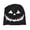White, variant on Venzia Halloween Pumpkin Face Knit Beanie, Black Orange Jack-o'-lantern Winter Hat