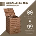 thumbnail image 4 of Outsunny 120 Gallon Compost Bin, Large Composter with 80 Vents, Brown, 4 of 10