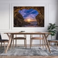 thumbnail image 5 of Sunset Island Backdrop Cave Sand Bank Island Stone Arch Background Nature Landscape Scenery Canvas Art Poster And Wall Art Picture Print Modern Family Bedroom Decor Posters Frame-style 08x12, 5 of 8