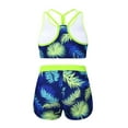 thumbnail image 2 of MSemis Kids Girls 2 Piece Tankini Swimsuit Bikini Set Racerback Tank Top Shorts Navy Blue 8, 2 of 6