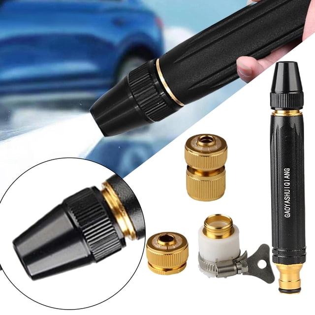Boquilla de lavado a presión de aleación de conector rápido de 1/2 pulgada con 3 modos de pulverización para limpieza del hogar, limpieza de ventanas, Cola Conector de rosca