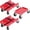 Red, variant on Ktaxon Snowmobile Dolly, 3 PCS 1500 LBS Capacity with 3”PUSwivel Casters for Smooth Moving & Scratch-Free Ski Protection, Black