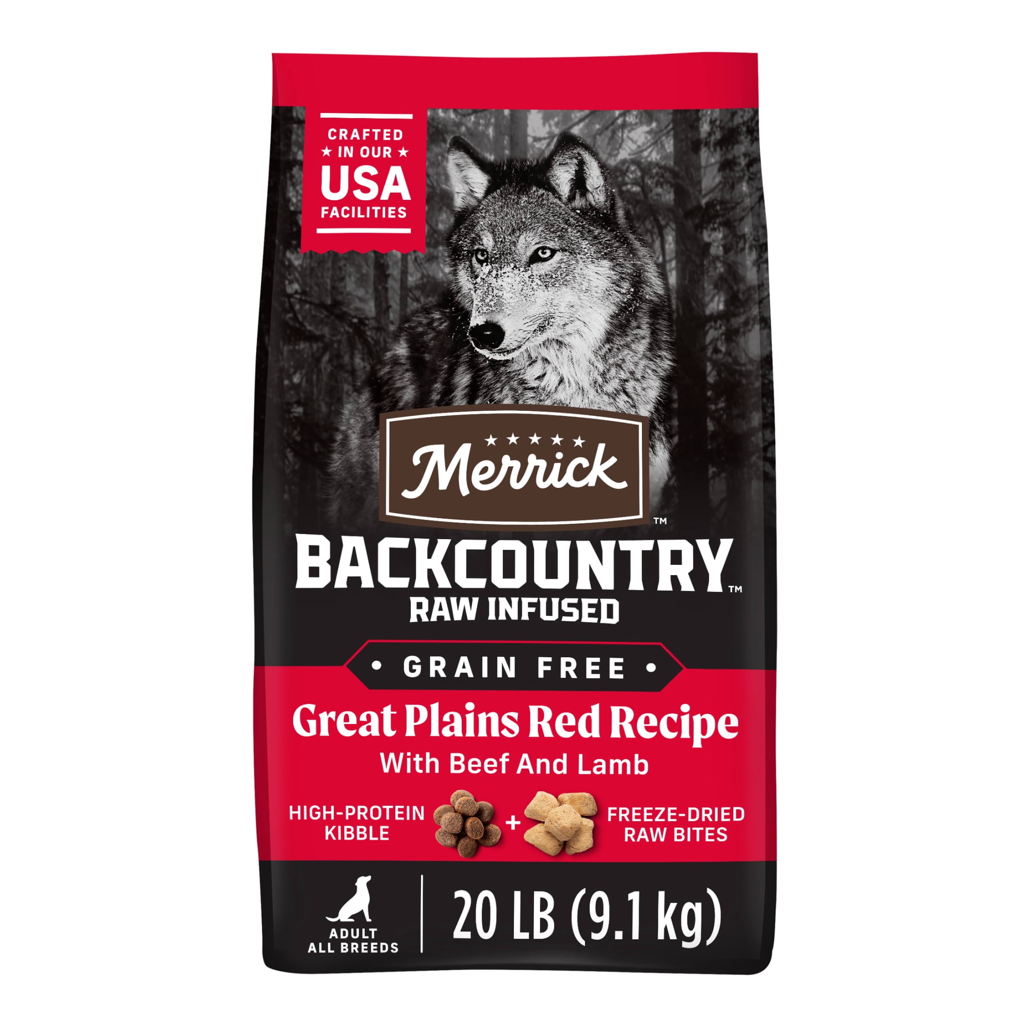 Merrick Backcountry Beef Lamb & Rabbit Dog Food, Grain Free, 4 lb Bag