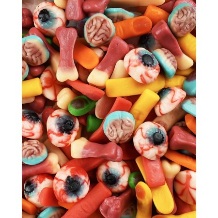 Alien Gummy Body Parts Bulk Bag- 4.4 Pounds of Halloween Candy Bulk for Halloween Gummy Brains and Body Parts - Halloween Gummy Candy Body Part Gummies for Halloween Candy Bowl Halloween Party