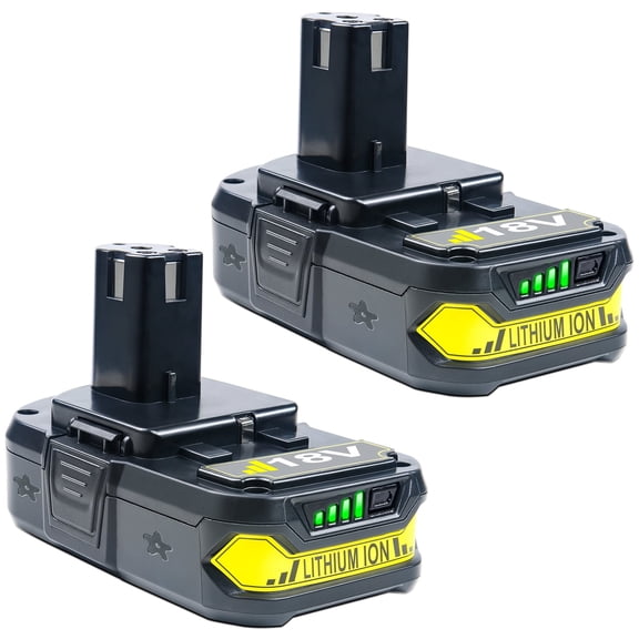 FSKE 2Packs 4.0Ah Battery Replacement for Ryobi 18V ONE  Battery P104 P105 P102 P103 P107 18V Lithium Battery