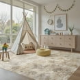 thumbnail image 6 of UERMEI 6x9 Washable Area Rugs for Living Room, Modern Abstract Printed Rug, Vacuum-Friendly, Non Slip Indoor Rug for Bedroom Dining Room Home Decor Carpet, Gold/Brown, 6 of 7