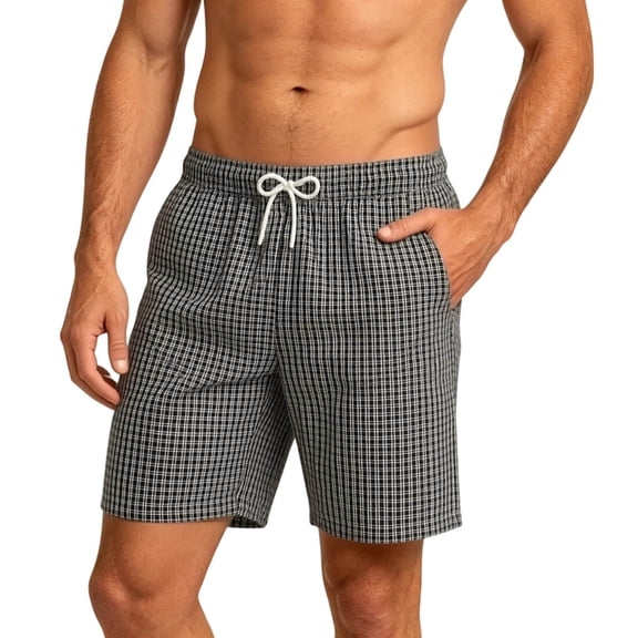 IhhxPro Men's Running Shorts Quick Dry Elastic Waist Drawstring Beach Swim Summer Casual Patterned Lightweight Athletic Gym Training Activewear Loose Fit S-2XL
