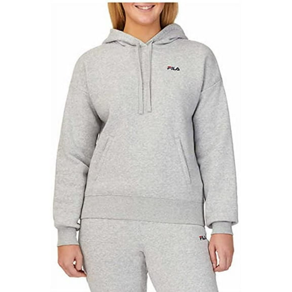Fila Women's Long Sleeve Fleece Pullover Hoodie Size: M, Color: Gray