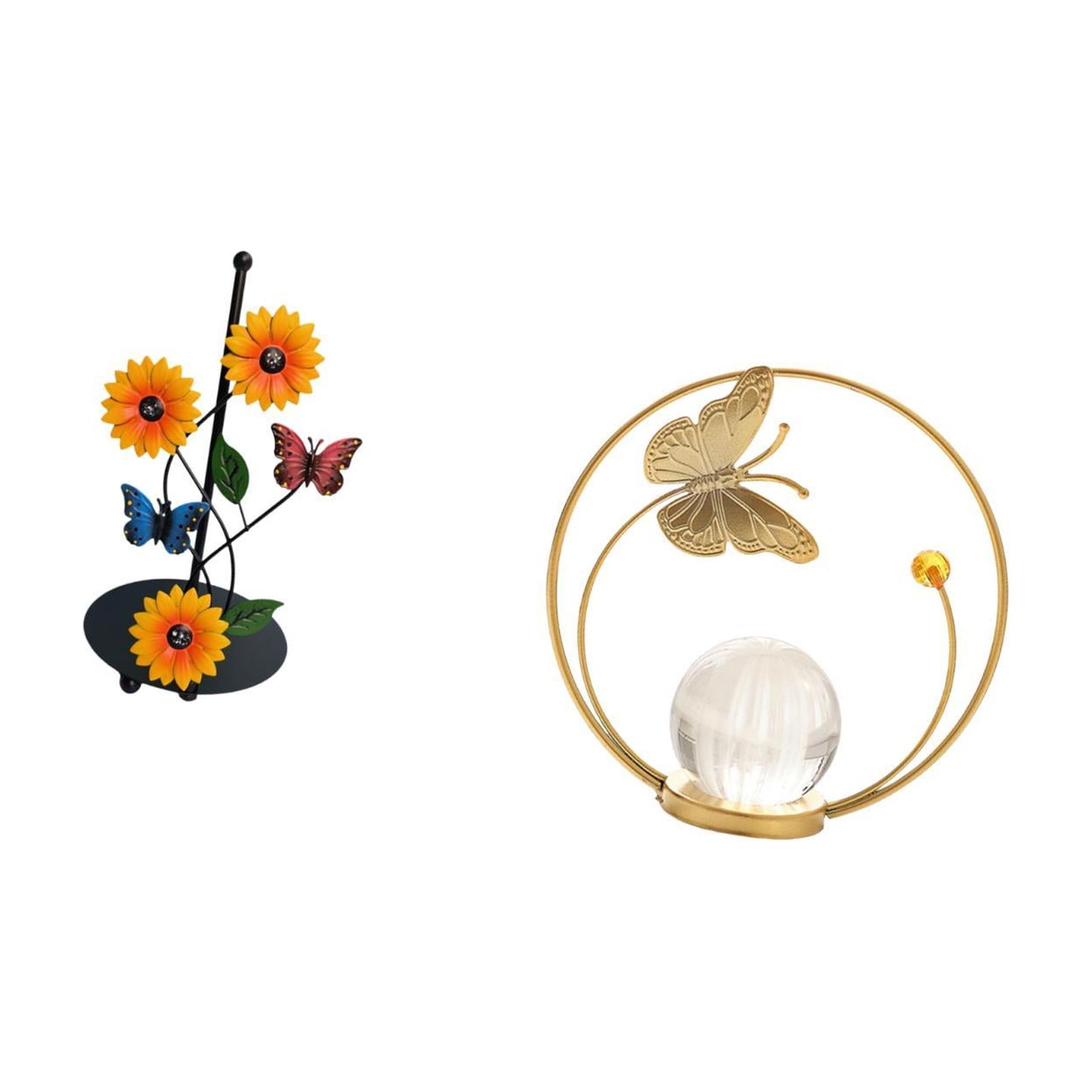 Fiocias Toilet Paper Holder Paper Towel Holder Countertop Kitchen Roll Holders Crystal Ball Statue Iron Material Stable Base Suitable for Kitchen Li