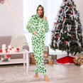 thumbnail image 7 of FORMRS Onesies Pajama for Adults Unisex Hoodie Winter Jumpsuit One Piece Sleepwear, Sizes S-2XL, Green Dot Triangles Pattern, 7 of 7