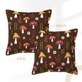 thumbnail image 3 of Bingfone Decorative Pillow Covers 20"X20" Woodland Mushroom Couch Pillow Cases Modern Farmhouse Covers For Couch Sofa Bed, 3 of 9