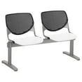 thumbnail image 4 of KFI Studios KOOL 2 Seat Reception Bench, White Seat, Black Back, 4 of 5
