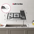 thumbnail image 3 of GASLAND Chef 36" 5 Burner Gas Cooktop with Reversible Cast Iron Grill/Griddle, NG/LPG Convertible, 3 of 12