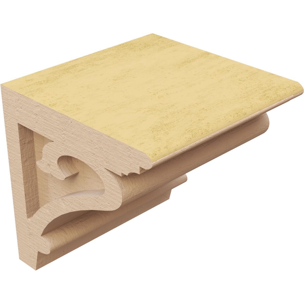 6"W x 6"D x 6"H Wide Mayflower Rough Cedar Woodgrain TimberThane Corbel, Primed Tan