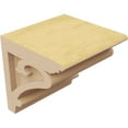 thumbnail image 5 of 6"W x 6"D x 6"H Wide Mayflower Rough Cedar Woodgrain TimberThane Corbel, Primed Tan, 5 of 6