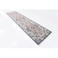 thumbnail image 2 of Unique Loom Narenj Medallion Textured Area Rug 3' x 13' Runner Blue/Tan, 2 of 6