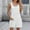 White, variant on Womens Solid Color Lace Up Detail Pocket Casual Fashion Romper One Piece Jumpsuit Comfortable Lightweight Fabric Loose Fit White M