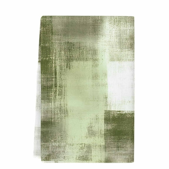 Dish Towels, Abstract Sage Green Checkered Absorbent Kitchen Towels 1 PC, Modern Watercolor Art Microfiber Hand Towels Dish Cloths Tea Towels for Home  Bathroom,18X28-Inch,