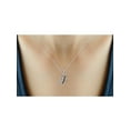 thumbnail image 4 of JewelersClub Black Diamond Accent Sterling Silver A TO Z Initial Pendant, 18", 4 of 4