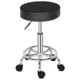 thumbnail image 5 of Tcbosik Round Rolling Stool Chair - PU Leather Height Adjustable Swivel Drafting Stool, SPA Shop Medical Salon Stools with Wheels, Small Office Chair (Black), 5 of 8