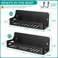 thumbnail image 4 of SUNALLY Magnetic Spice Rack for Refrigerator 4 Pack with 2 Hooks, Plastic Hanging Storage Organizer Wall Mounted for Kitchen Pantry(2 Ways Assemble), 4 of 7