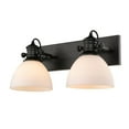 thumbnail image 3 of Yep by Golden Lighting Hines 2-light Semi-Flush Mount in Matte Black and Opal Glass, 3 of 6
