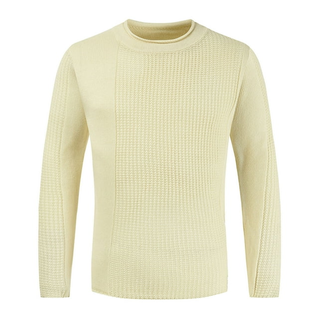 EGNMCR Mens Sweater And Winter New Casual Daily Commuting Trend Personality Solid Color Men's Sweater