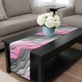 thumbnail image 4 of Pink Grey Ombre Table Runner 90 Inches Long, Modern Geometric Abstract Aesthetics Cream Kitchen Coffee Dining Table Decoration for Home Party Birthday Wedding Home Decor 13x90 Inches, 4 of 8