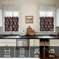 thumbnail image 3 of Cozy Mushroom Kitchen Curtains 3pcs Set 27.5x24 inch, Polyester Botanical Tier and Valance, Rustic Fall Window Treatment for Small Windows, 3 of 5