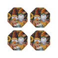 thumbnail image 2 of Balery 4 Pcs Welcom Fallleather Coasters Set, Drink Table Cup Coasters For Living Room Kitchen Coffee Decor, 2 of 9